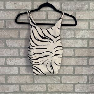 Zara Zebra Crop Top- Size M